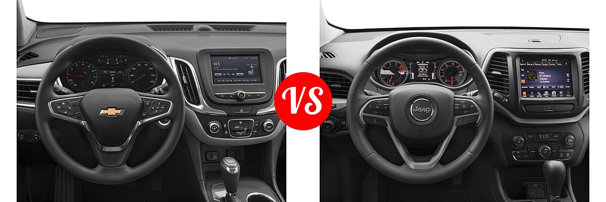2018 Chevrolet Equinox SUV L / LS vs. 2018 Jeep Cherokee SUV Latitude / Latitude Plus - Dashboard Comparison