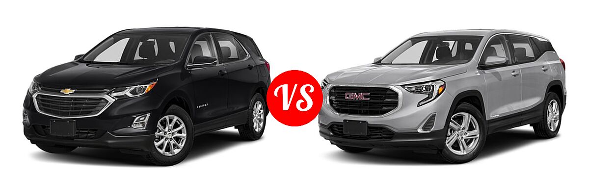 2018 Chevrolet Equinox SUV Diesel LT vs. 2018 GMC Terrain SUV SL / SLE - Front Left Comparison
