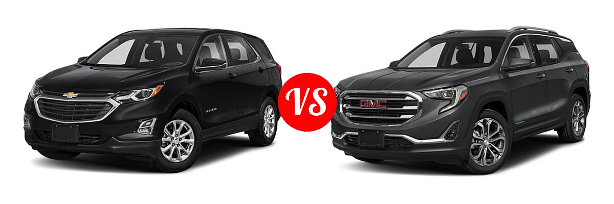 2018 Chevrolet Equinox SUV Diesel LT vs. 2018 GMC Terrain SUV SLT - Front Left Comparison