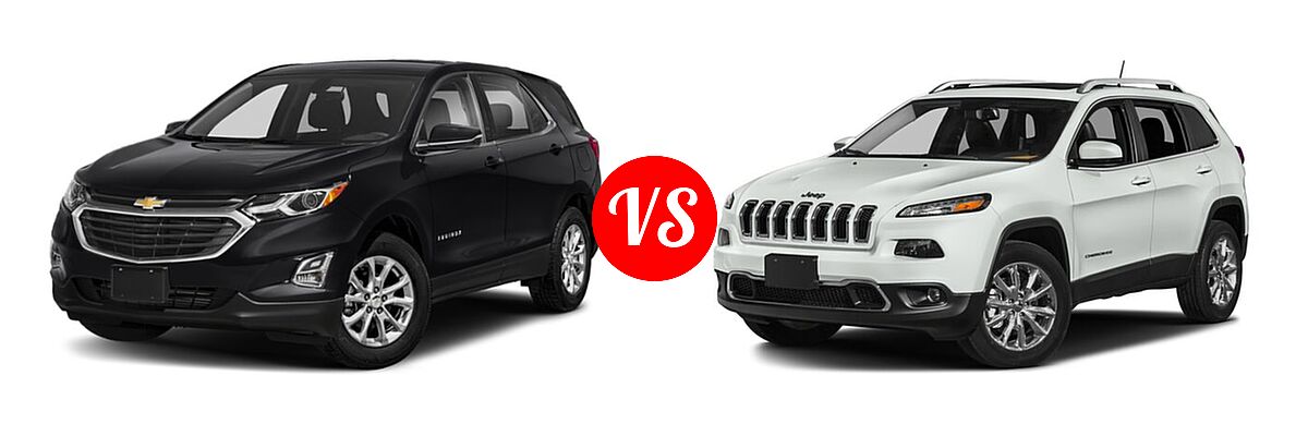 2018 Chevrolet Equinox SUV LT vs. 2018 Jeep Cherokee SUV Limited - Front Left Comparison