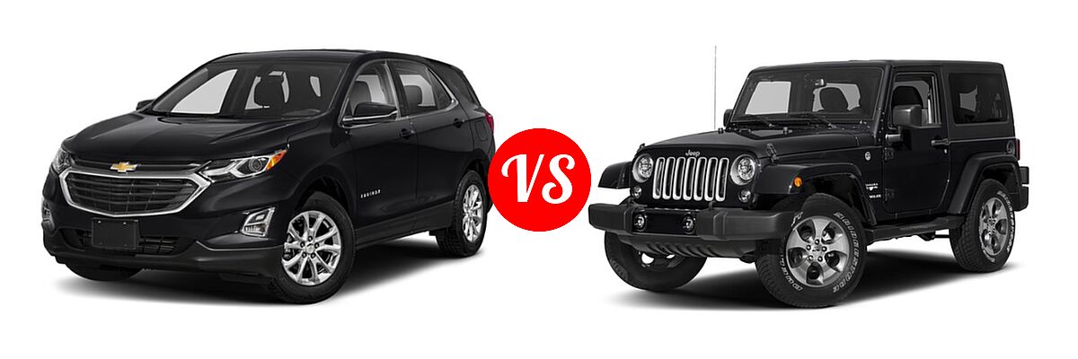 2018 Chevrolet Equinox SUV Diesel LT vs. 2018 Jeep Wrangler JK SUV Altitude / Sahara - Front Left Comparison