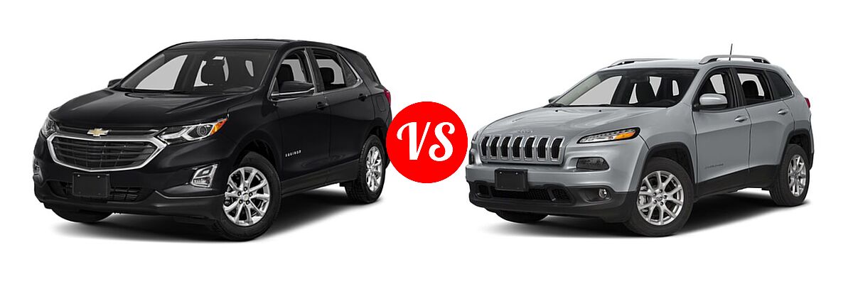 2018 Chevrolet Equinox SUV LT vs. 2018 Jeep Cherokee SUV Latitude / Latitude Plus - Front Left Comparison