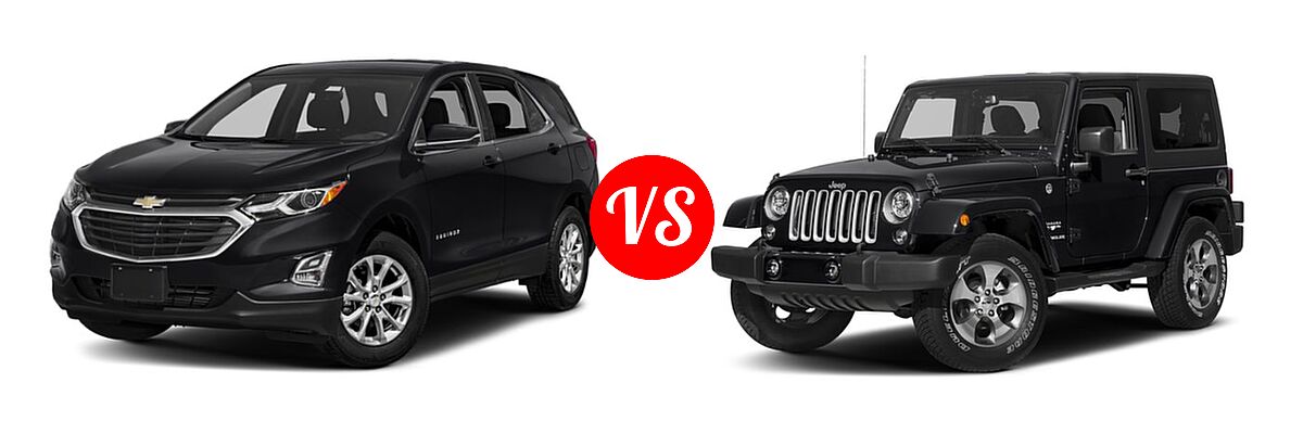 2018 Chevrolet Equinox SUV Diesel LT vs. 2018 Jeep Wrangler JK SUV Altitude / Sahara - Front Left Comparison