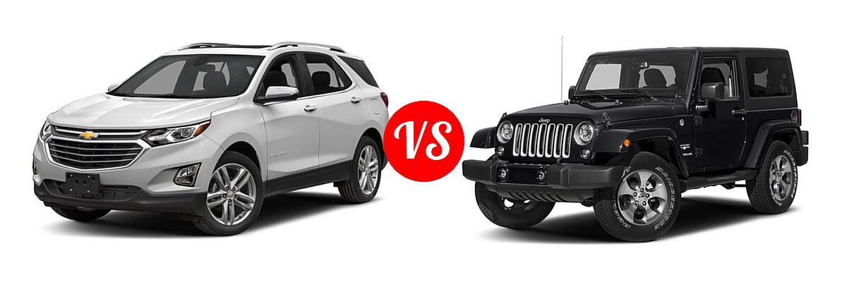2018 Chevrolet Equinox SUV Diesel Premier vs. 2018 Jeep Wrangler JK SUV Altitude / Sahara - Front Left Comparison
