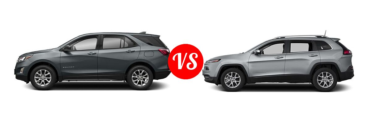 2018 Chevrolet Equinox SUV L / LS vs. 2018 Jeep Cherokee SUV Latitude / Latitude Plus - Side Comparison