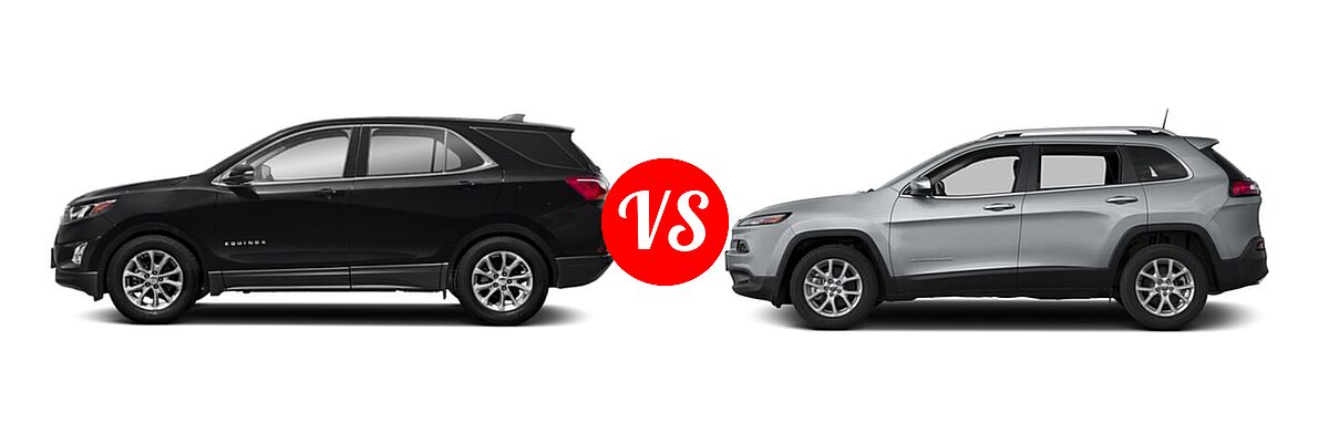 2018 Chevrolet Equinox SUV LT vs. 2018 Jeep Cherokee SUV Latitude / Latitude Plus - Side Comparison