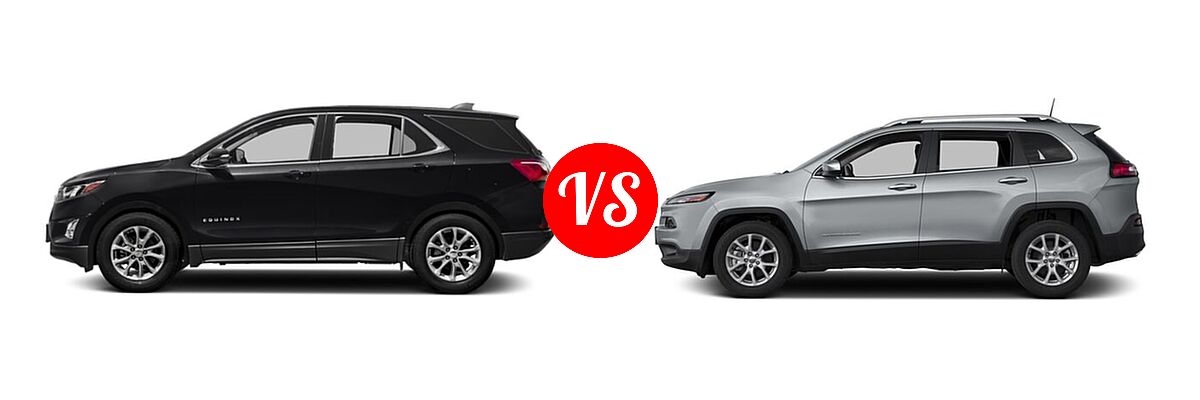 2018 Chevrolet Equinox SUV LT vs. 2018 Jeep Cherokee SUV Latitude / Latitude Plus - Side Comparison