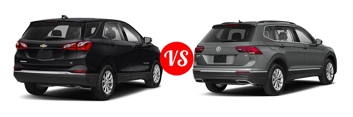 2018 Chevrolet Equinox SUV LT vs. 2018 Volkswagen Tiguan SUV S / SE / SEL / SEL Premium - Rear Right Comparison