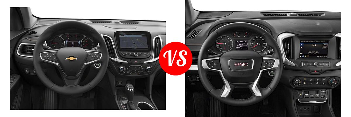 2018 Chevrolet Equinox SUV Diesel Premier vs. 2018 GMC Terrain SUV SL / SLE - Dashboard Comparison