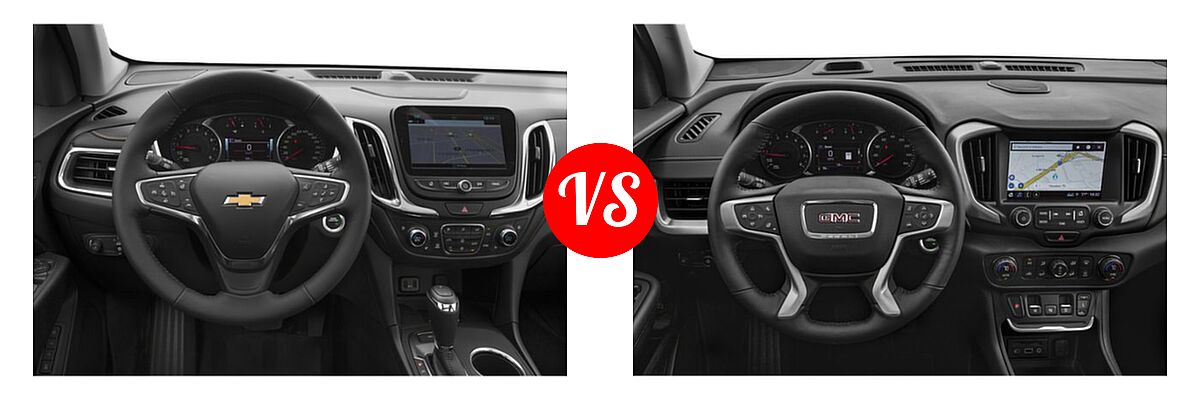 2018 Chevrolet Equinox SUV Diesel Premier vs. 2018 GMC Terrain SUV Denali - Dashboard Comparison