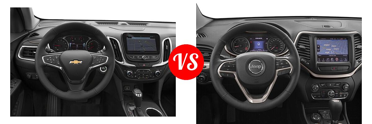 2018 Chevrolet Equinox SUV Premier vs. 2018 Jeep Cherokee SUV Limited - Dashboard Comparison