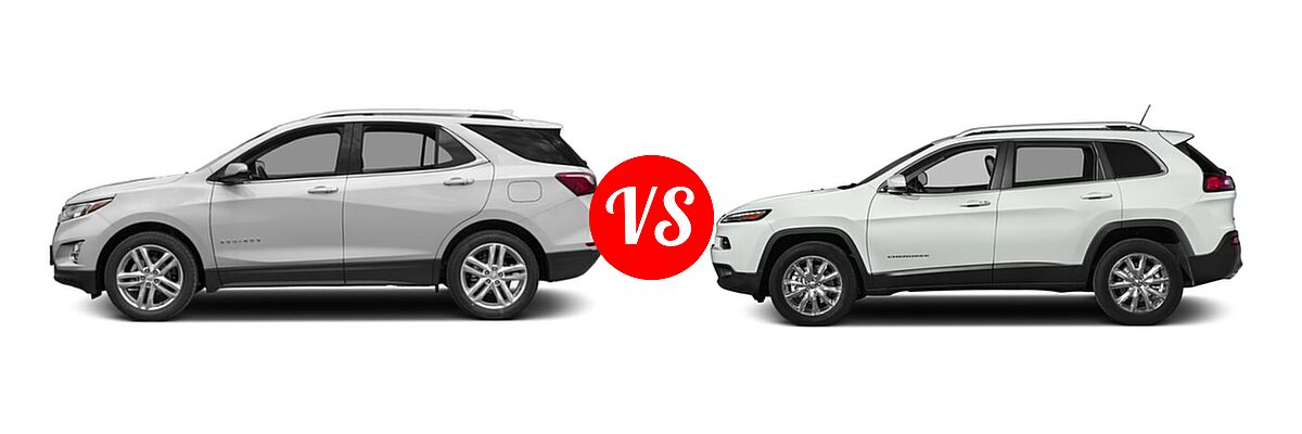 2018 Chevrolet Equinox SUV Premier vs. 2018 Jeep Cherokee SUV Limited - Side Comparison