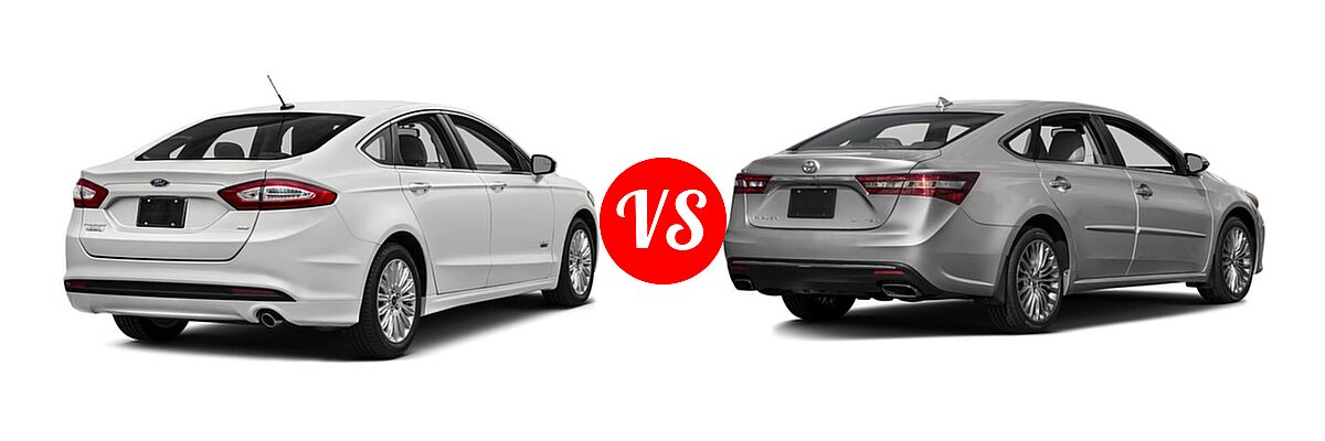 2016 Ford Fusion Energi Sedan SE Luxury / Titanium vs. 2016 Toyota Avalon Sedan Limited - Rear Right Comparison