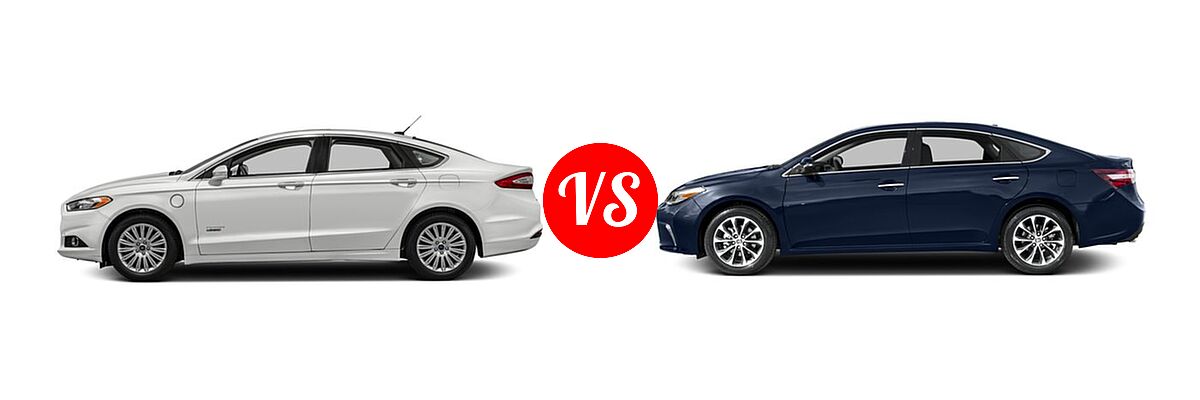 2016 Ford Fusion Energi Sedan SE Luxury / Titanium vs. 2016 Toyota Avalon Sedan Touring / XLE / XLE Plus / XLE Premium - Side Comparison
