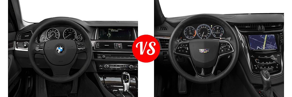 2016 BMW 5 Series Sedan 528i / 528i xDrive vs. 2016 Cadillac CTS V-Sport Sedan V-Sport RWD - Dashboard Comparison