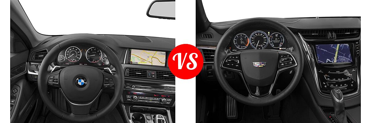 2016 BMW 5 Series Sedan 535i / 535i xDrive vs. 2016 Cadillac CTS V-Sport Sedan V-Sport RWD - Dashboard Comparison