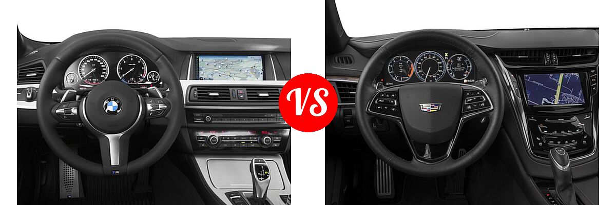 2016 BMW 5 Series Sedan Diesel 535d / 535d xDrive vs. 2016 Cadillac CTS V-Sport Sedan V-Sport RWD - Dashboard Comparison