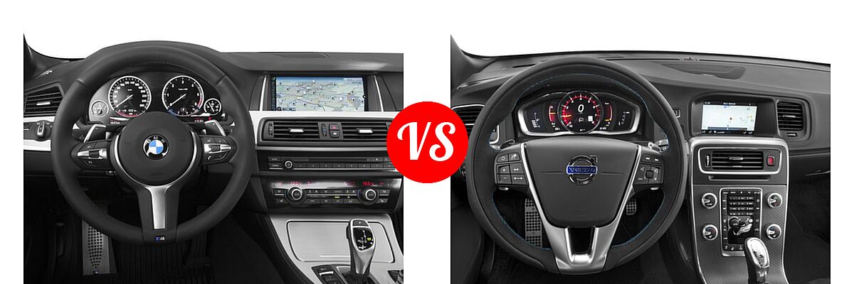 2016 BMW 5 Series Sedan Diesel 535d / 535d xDrive vs. 2016 Volvo S60 T6 Polestar Sedan T6 Polestar - Dashboard Comparison