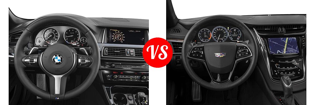 2016 BMW 5 Series Sedan 550i / 550i xDrive vs. 2016 Cadillac CTS V-Sport Sedan V-Sport RWD - Dashboard Comparison