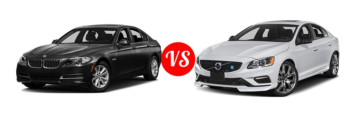 2016 BMW 5 Series Sedan 528i / 528i xDrive vs. 2016 Volvo S60 T6 Polestar Sedan T6 Polestar - Front Left Comparison
