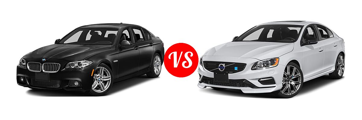 2016 BMW 5 Series Sedan Diesel 535d / 535d xDrive vs. 2016 Volvo S60 T6 Polestar Sedan T6 Polestar - Front Left Comparison