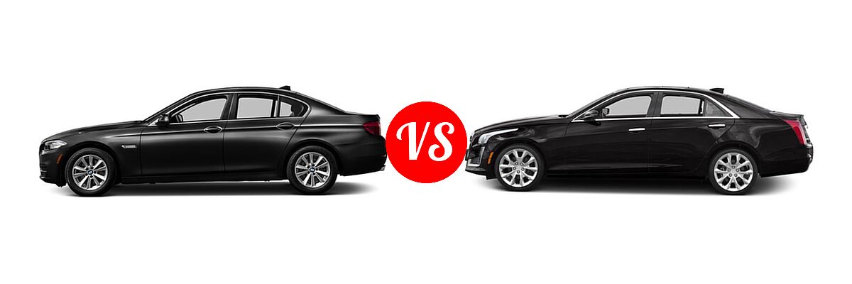 2016 BMW 5 Series Sedan 528i / 528i xDrive vs. 2016 Cadillac CTS V-Sport Sedan V-Sport RWD - Side Comparison