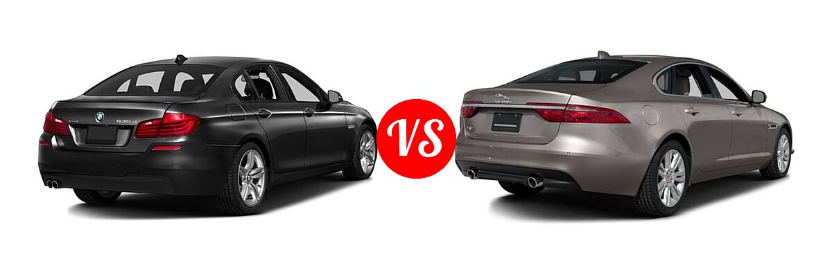 2016 BMW 5 Series Sedan Diesel 535d / 535d xDrive vs. 2016 Jaguar XF Sedan 35t Premium - Rear Right Comparison