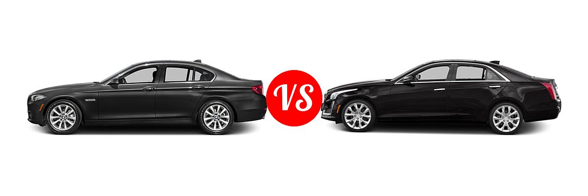 2016 BMW 5 Series Sedan 535i / 535i xDrive vs. 2016 Cadillac CTS V-Sport Sedan V-Sport RWD - Side Comparison