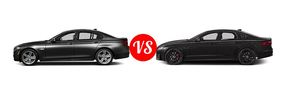 2016 BMW 5 Series Sedan Diesel 535d / 535d xDrive vs. 2016 Jaguar XF Sedan S - Side Comparison