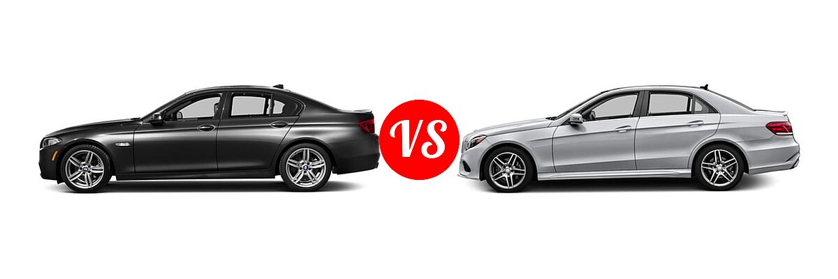 2016 BMW 5 Series Sedan Diesel 535d / 535d xDrive vs. 2016 Mercedes-Benz E-Class Sedan E 400 - Side Comparison