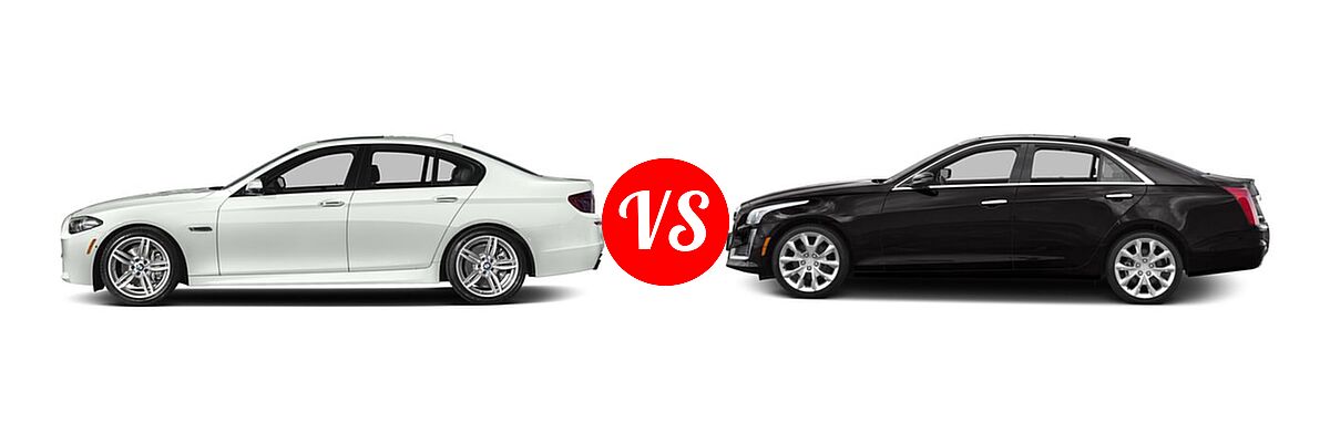 2016 BMW 5 Series Sedan 550i / 550i xDrive vs. 2016 Cadillac CTS V-Sport Sedan V-Sport RWD - Side Comparison