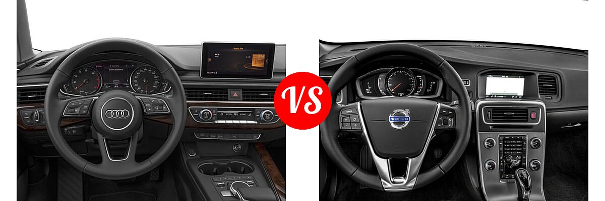 2018 Audi A4 Sedan Premium / Premium Plus / Prestige vs. 2018 Volvo S60 Sedan Dynamic - Dashboard Comparison