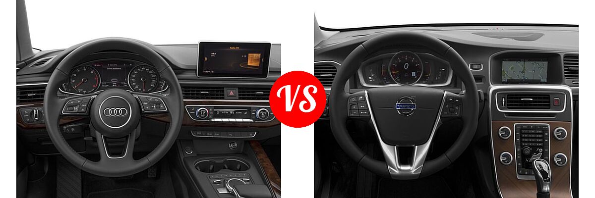 2018 Audi A4 Sedan Premium / Premium Plus / Prestige vs. 2018 Volvo S60 Sedan Inscription / Inscription Platinum - Dashboard Comparison