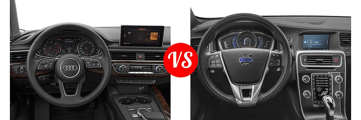 2018 Audi A4 Sedan Premium / Premium Plus / Prestige vs. 2018 Volvo S60 Sedan R-Design Platinum - Dashboard Comparison
