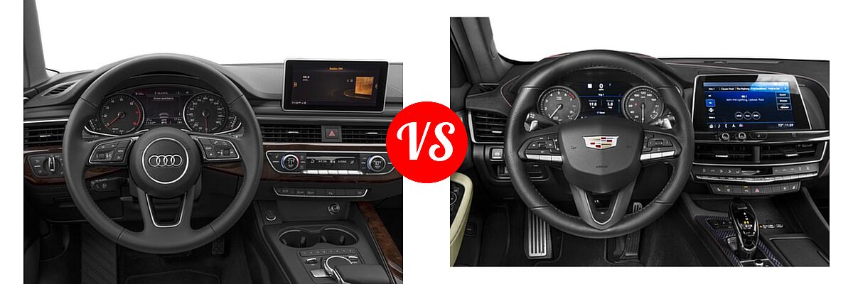 2018 Audi A4 Sedan Premium / Premium Plus / Prestige vs. 2020 Cadillac CT5 Sedan Luxury / Premium Luxury / Sport - Dashboard Comparison