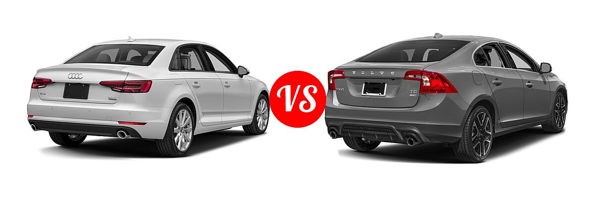 2018 Audi A4 Sedan Premium / Premium Plus / Prestige vs. 2018 Volvo S60 Sedan Dynamic - Rear Right Comparison