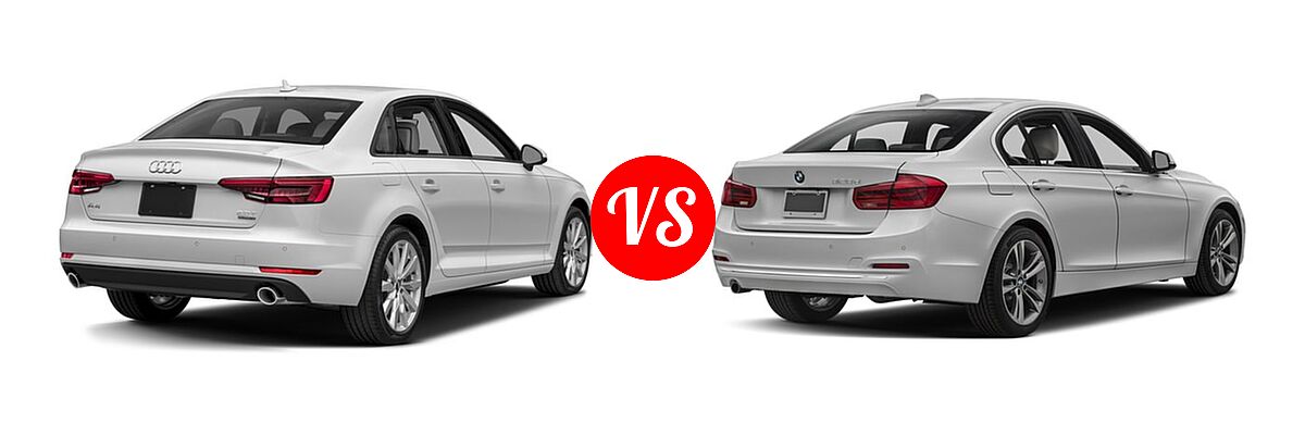 2018 Audi A4 Sedan Premium / Premium Plus / Prestige vs. 2018 BMW 3 Series Sedan Diesel 328d / 328d xDrive - Rear Right Comparison