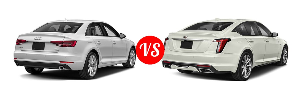 2018 Audi A4 Sedan Premium / Premium Plus / Prestige vs. 2020 Cadillac CT5 Sedan Luxury / Premium Luxury / Sport - Rear Right Comparison