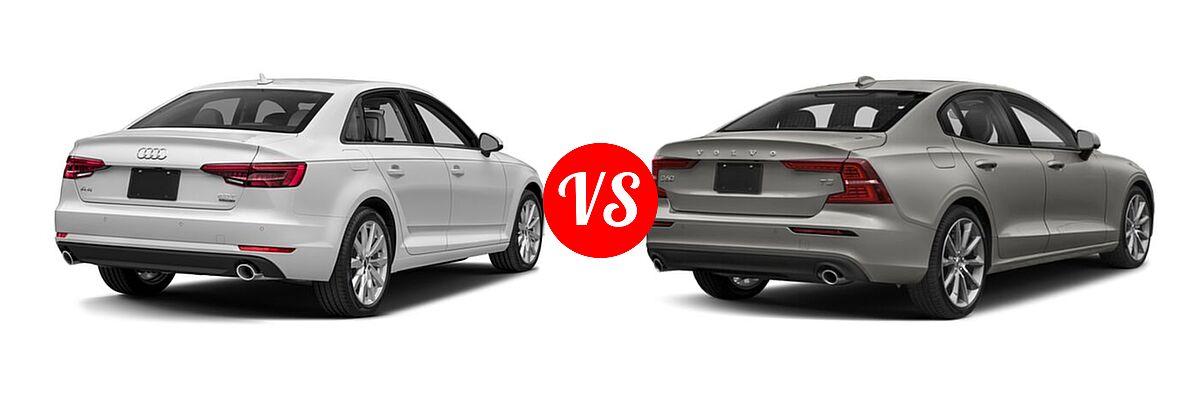 2018 Audi A4 Sedan Premium / Premium Plus / Prestige vs. 2021 Volvo S60 Sedan Inscription / Momentum - Rear Right Comparison