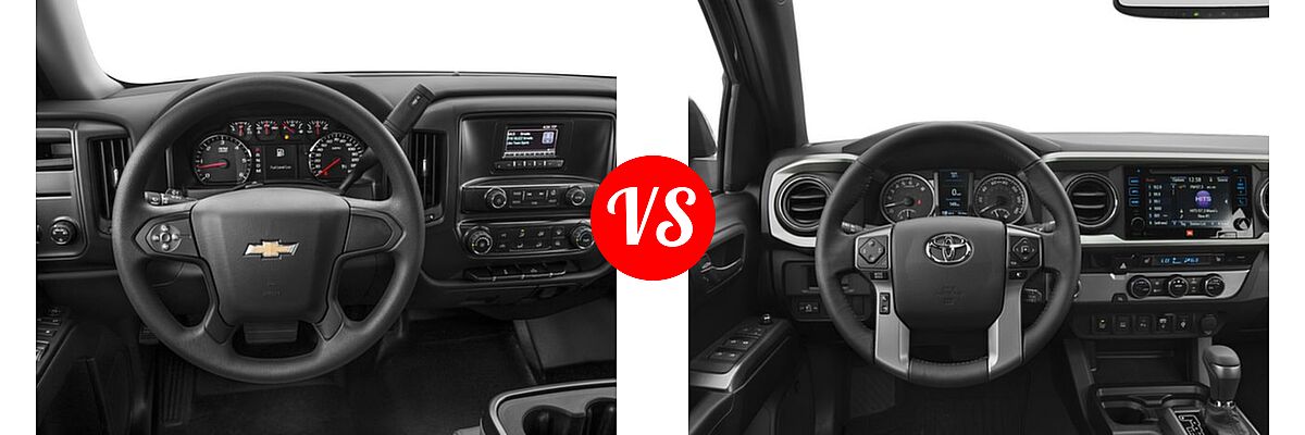 2016 Chevrolet Silverado 1500 Pickup Work Truck vs. 2016 Toyota Tacoma Pickup Limited - Dashboard Comparison