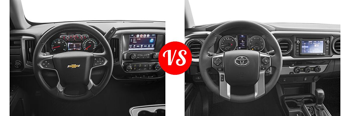 2016 Chevrolet Silverado 1500 Pickup LT vs. 2016 Toyota Tacoma Pickup SR5 - Dashboard Comparison