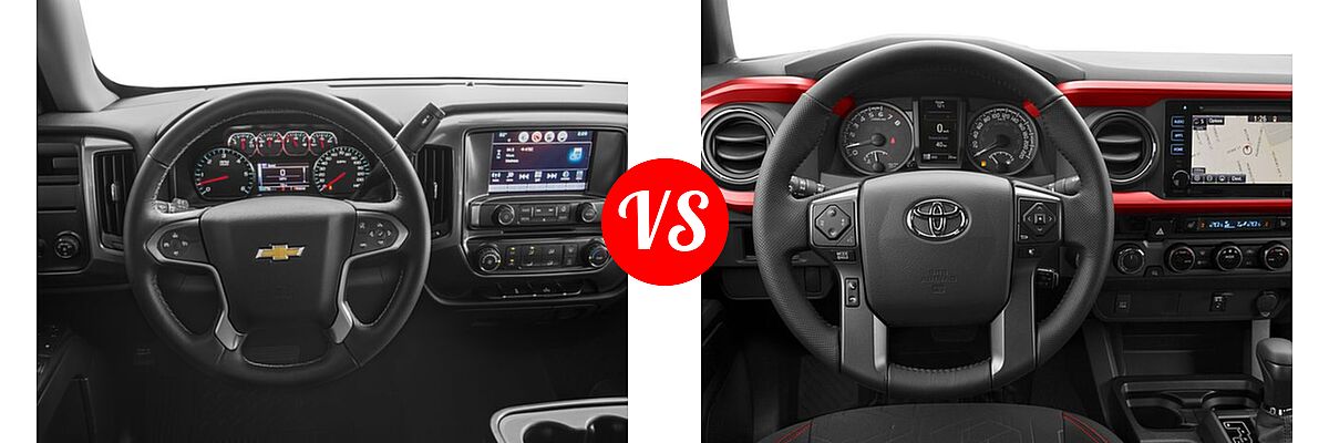 2016 Chevrolet Silverado 1500 Pickup LT vs. 2016 Toyota Tacoma Pickup TRD Off Road - Dashboard Comparison