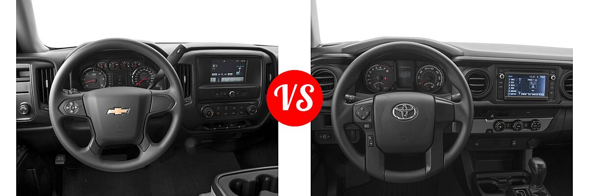 2016 Chevrolet Silverado 1500 Pickup LS vs. 2016 Toyota Tacoma Pickup SR - Dashboard Comparison