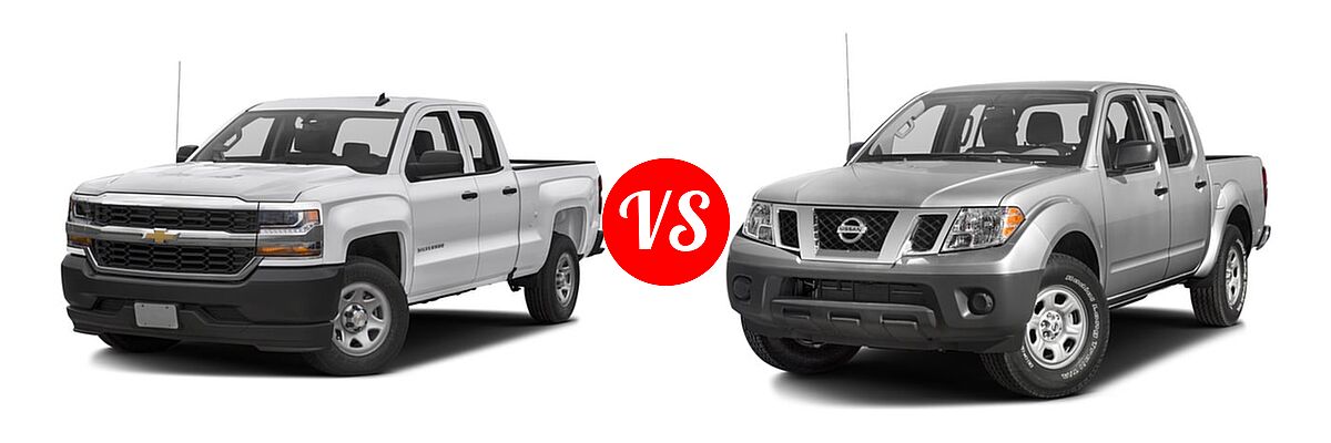 2016 Chevrolet Silverado 1500 Pickup Work Truck vs. 2016 Nissan Frontier Pickup S - Front Left Comparison