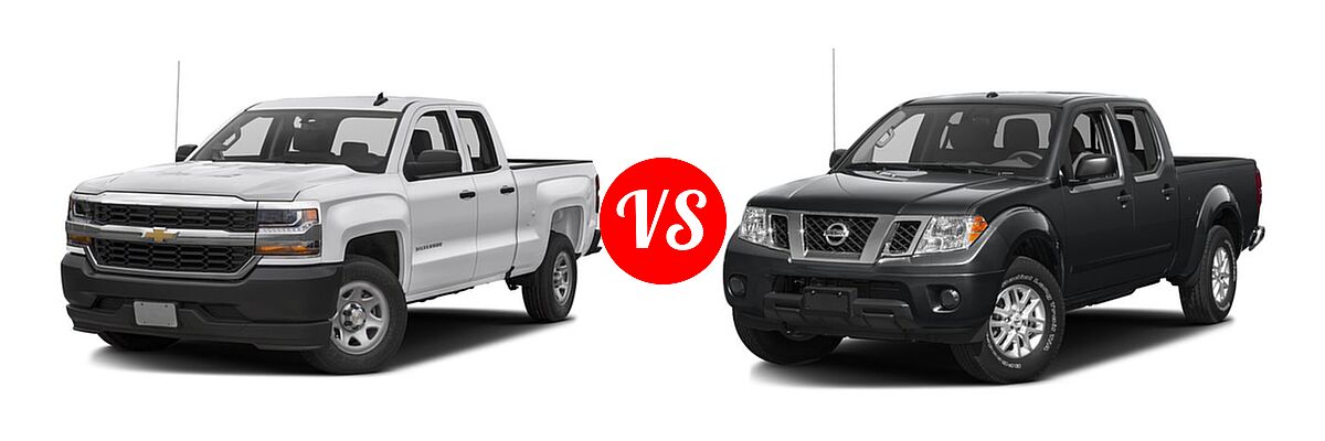 2016 Chevrolet Silverado 1500 Pickup Work Truck vs. 2016 Nissan Frontier Pickup SV - Front Left Comparison