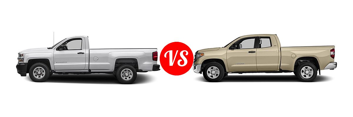 2016 Chevrolet Silverado 1500 Pickup Work Truck vs. 2016 Toyota Tundra Pickup SR5 - Side Comparison