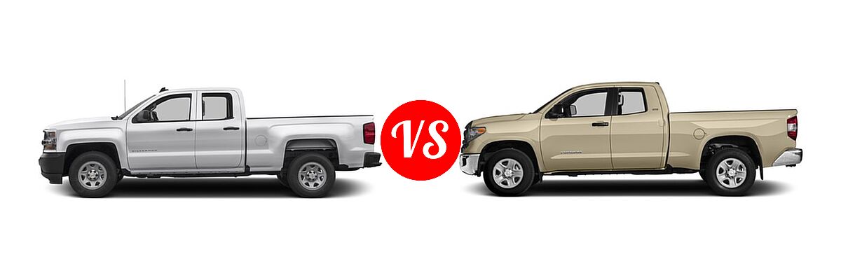 2016 Chevrolet Silverado 1500 Pickup Work Truck vs. 2016 Toyota Tundra Pickup SR5 - Side Comparison