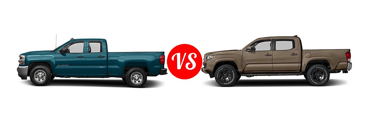 2016 Chevrolet Silverado 1500 Pickup LS vs. 2016 Toyota Tacoma Pickup SR5 - Side Comparison
