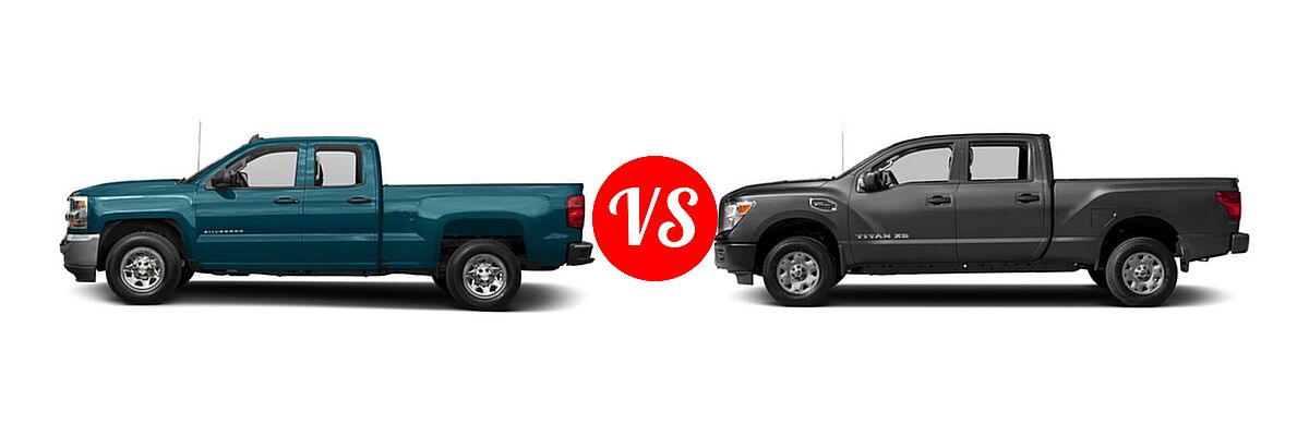 2016 Chevrolet Silverado 1500 Pickup LS vs. 2016 Nissan Titan XD Pickup S - Side Comparison