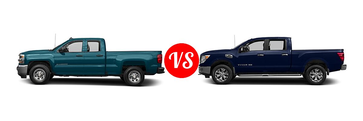 2016 Chevrolet Silverado 1500 Pickup LS vs. 2016 Nissan Titan XD Pickup SV - Side Comparison